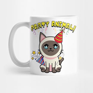 Party Animal - siamese cat Mug
